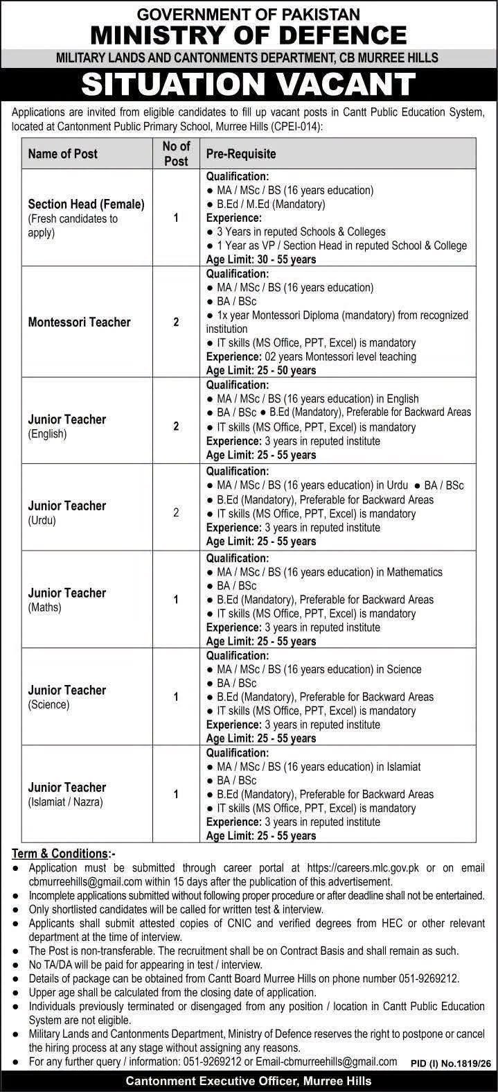 Ministry of Defence Jobs 2026