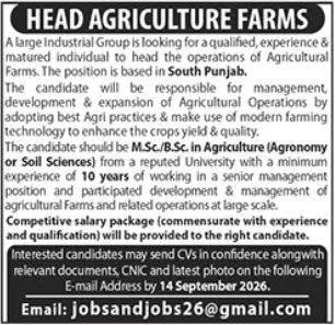 Agricultural Operations Jobs 2026