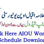 AIOU Online WorkShop Schedule 2023