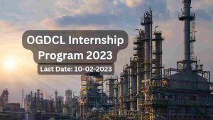 OGDCL Internship program 2023 