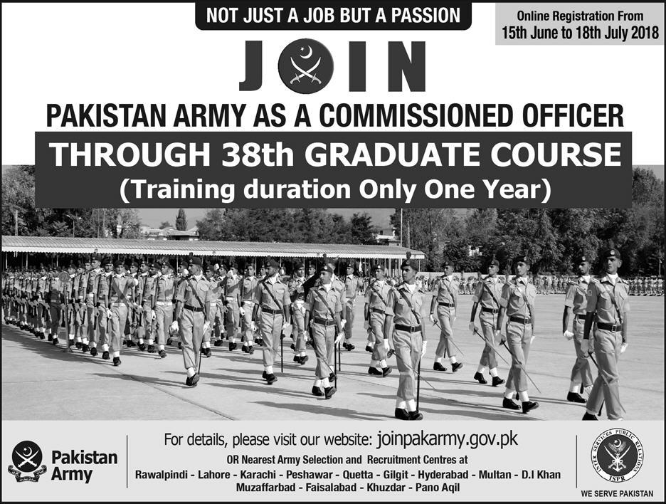 Join Pak Army Graduate Course 2023
