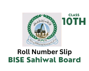 BISE Sahiwal Board 10th Class Roll Number Slip