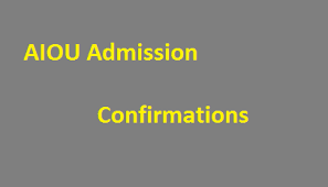 AIOU admission confirmation 2023