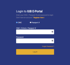 IUB E Portal Registration 2023