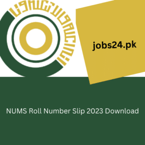NUMS Roll Number Slip 2023 Download