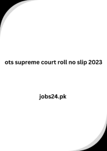 ots supreme court roll no slip 2023