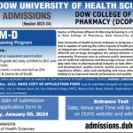 Dow University Admission 2023-24