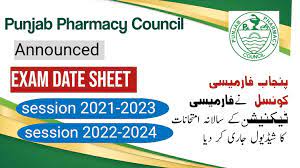 Punjab Pharmacy Council Exam Schedule 2023