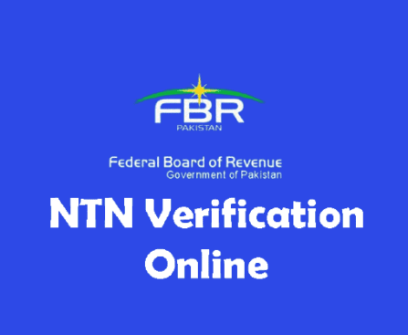 Online NTN Verification FBR By CNIC Pakistan