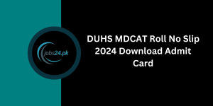 DUHS MDCAT Roll No Slip 2024