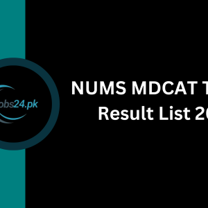 NUMS MDCAT Topper Result List 2024