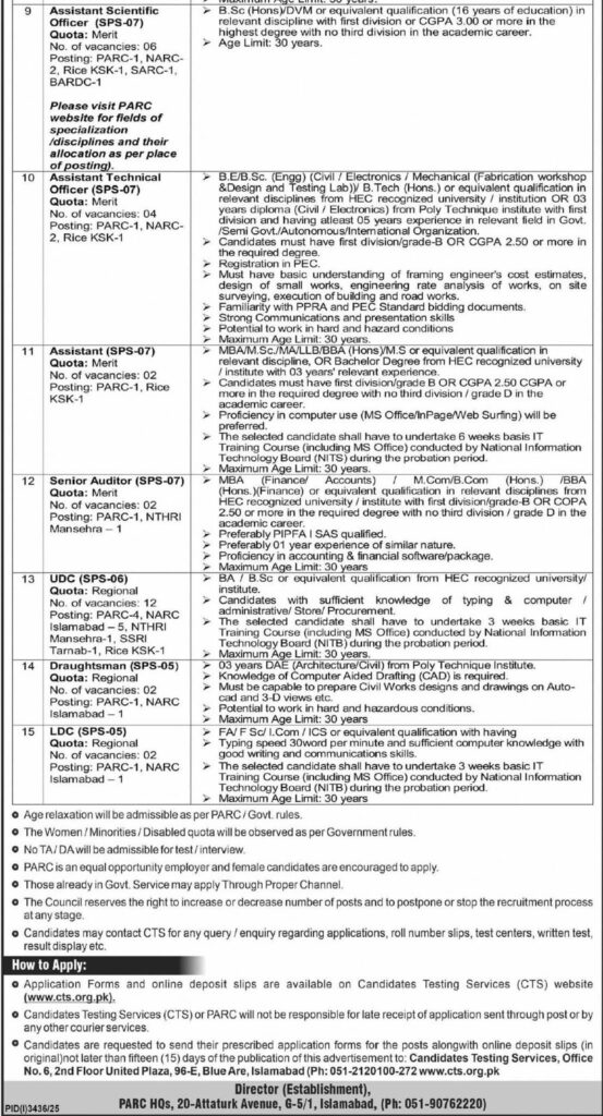 Pakistan Agricultural Research Council (PARC)