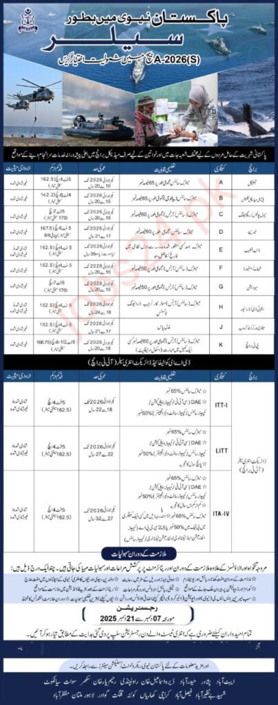 join pak navy as sailor batch a 2026