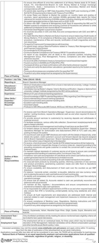 national bank of pakistan nbp latest jobs 2026