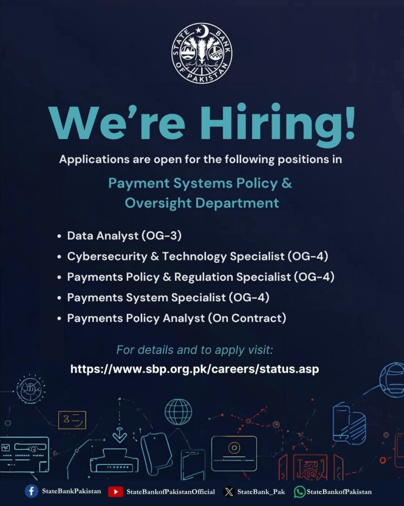 state bank of pakistan sbp jobs2026
