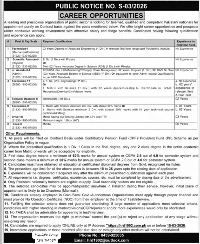 Pakistan Atomic Energy Commission PAEC Jobs 2026