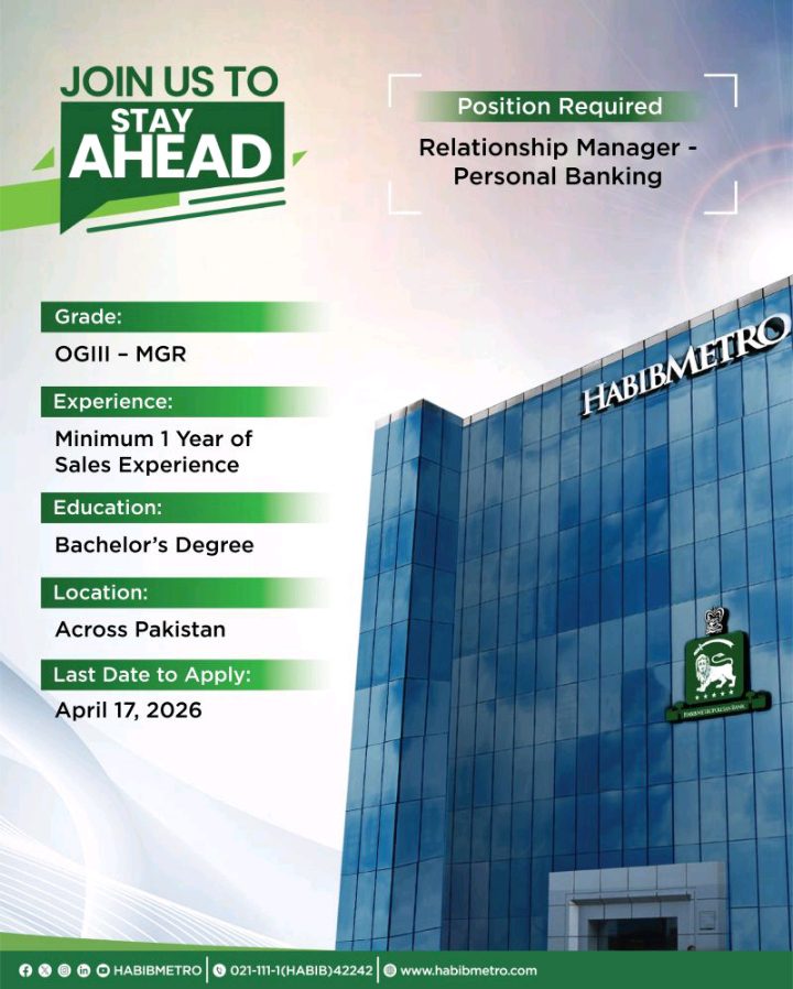 Habib Metro Bank Jobs 2026