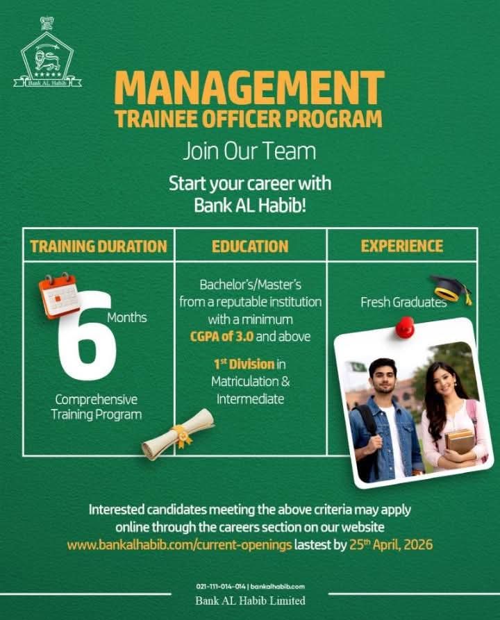 Bank AL Habib Jobs 2026
