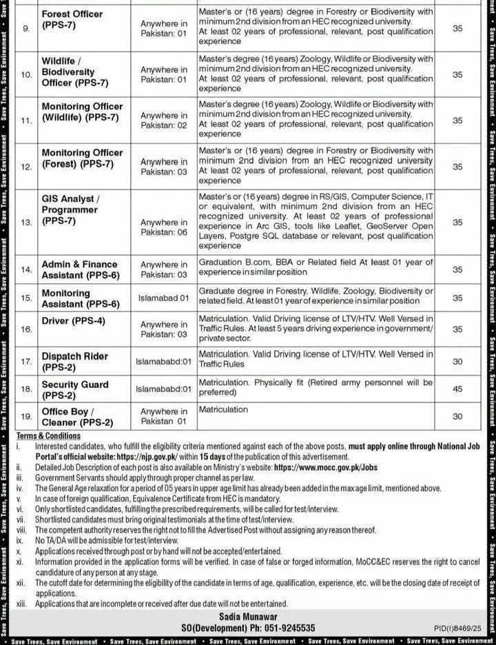 Ministry of Climate Change Jobs 2026