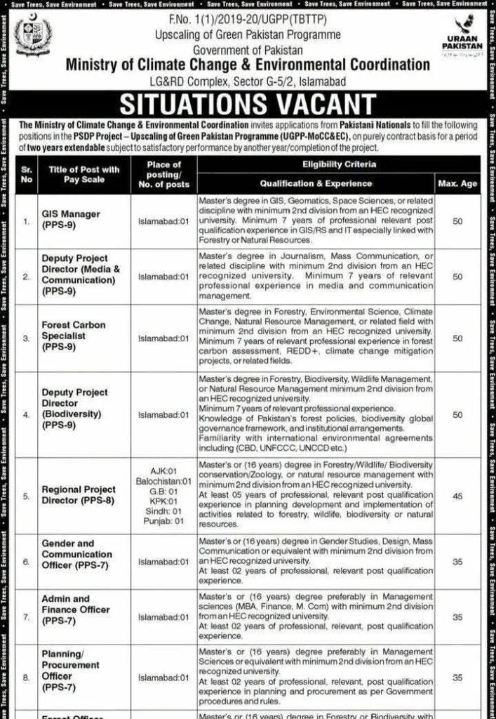 Ministry of Climate Change Jobs 2026