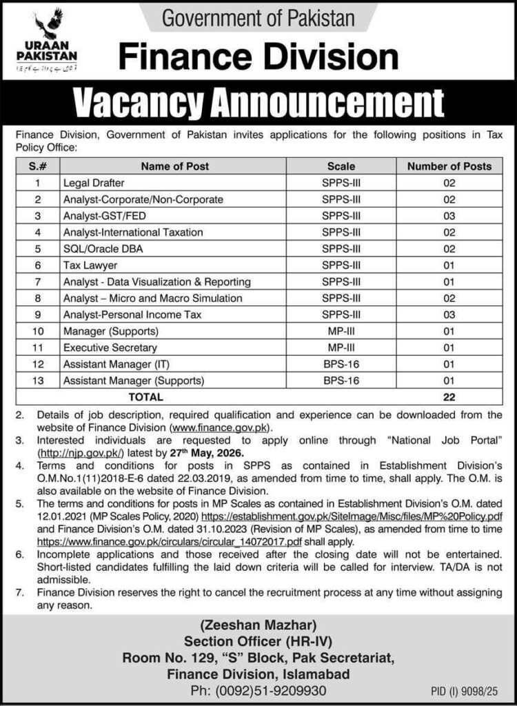 Finance Division Jobs 2026