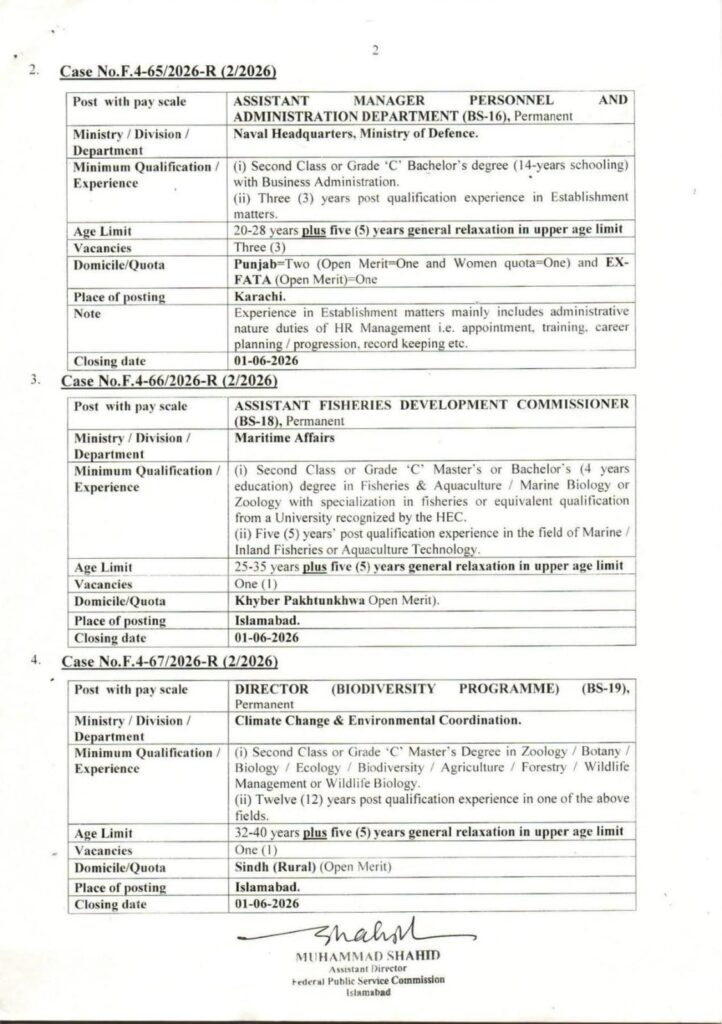 FPSC Jobs 2026