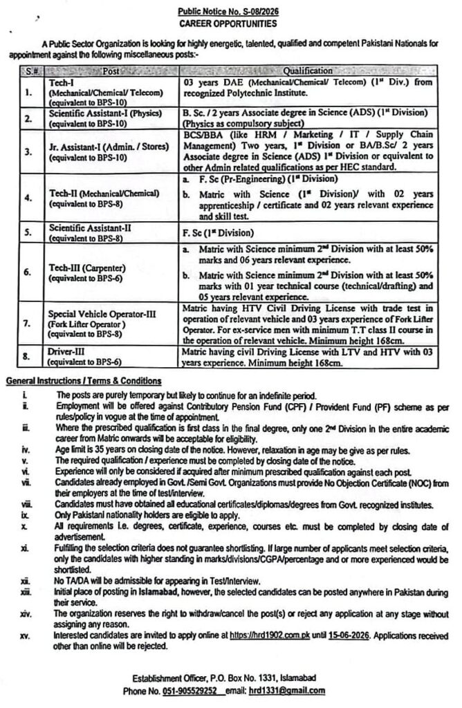 Pakistan Atomic Energy Commission Jobs 2026