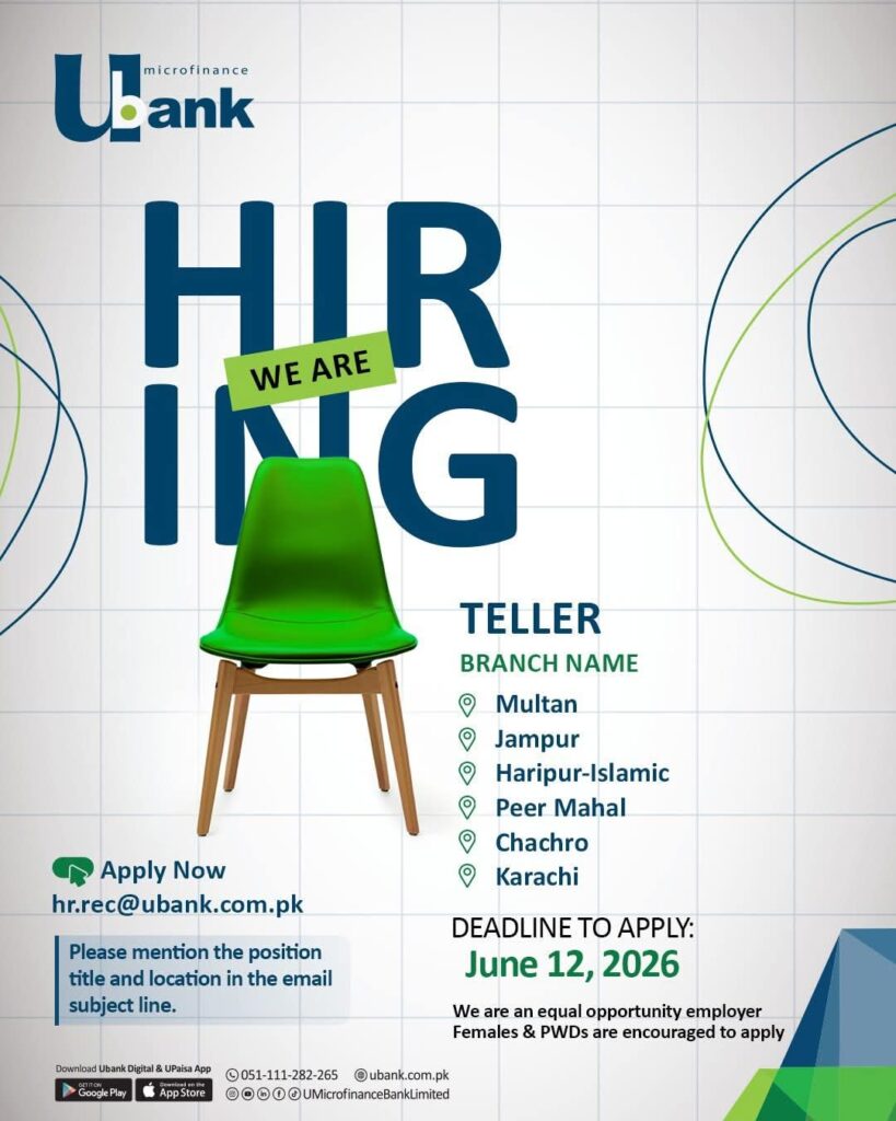 Ubank Jobs 2026 Apply Online for Customer Services Officer