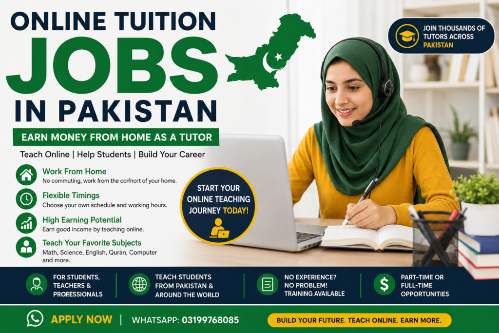 Online Tuition Jobs in Pakistan