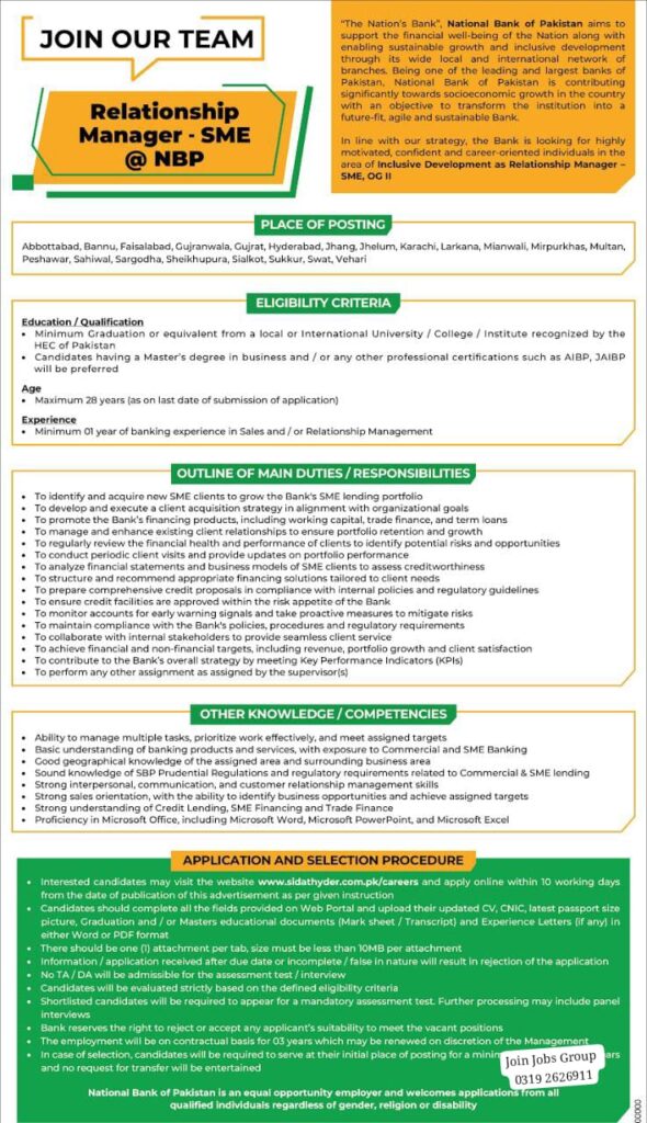 National Bank of Pakistan NBP Jobs 2026 Apply Online