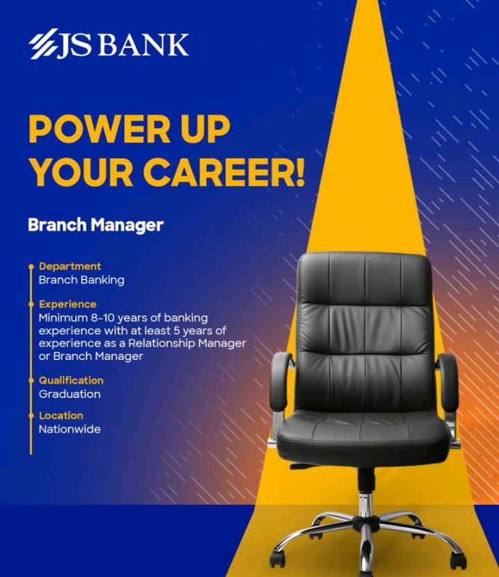 JS Bank Jobs 2026 Apply Online for Branch Manager Vacancies