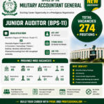 Military Accountant General Jobs 2026 274 Junior Auditor (BPS-11) Vacancies | Apply Online