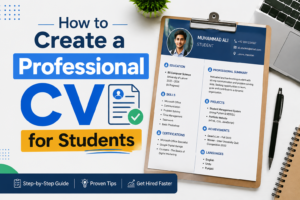 how to create a professional CV for students