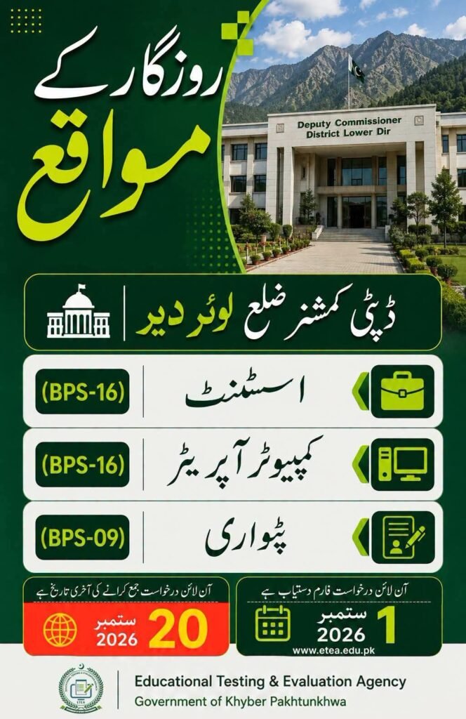 Deputy Commissioner District Lower Dir Jobs 2026