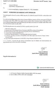Recruitment notification for Assistant Audit Officer in FPSC